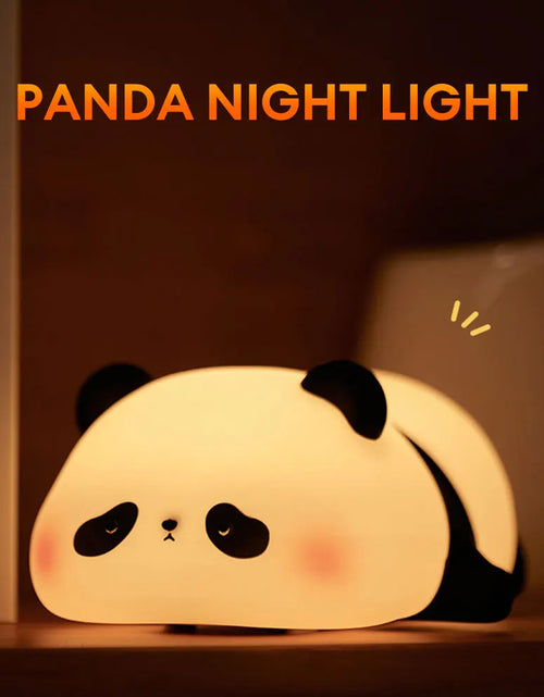 Load image into Gallery viewer, LED Night Lights Cute Panda Silicone Lamp USB Rechargeable Timing Bedside Decor Kids Birthday Gifts for Home Bedroom Decor
