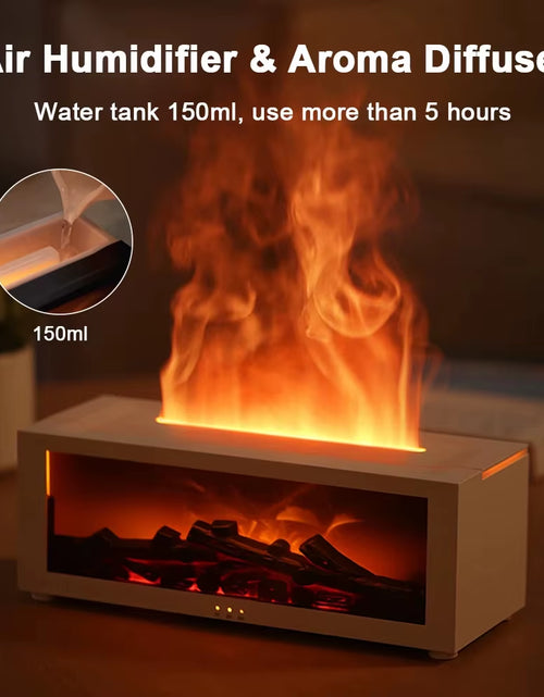 Load image into Gallery viewer, 1Pc, USB Powered Simulated Flame Diffuser, Home Fireplace Diffuser, Office and Bathroom Lighting, Holiday and Christmas Gifts
