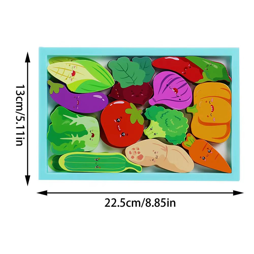 Baby Puzzles Animal Colorful 3D Wooden Animal Puzzles for Toddlers Baby Early Development and Activity Puzzles Toys Gifts For