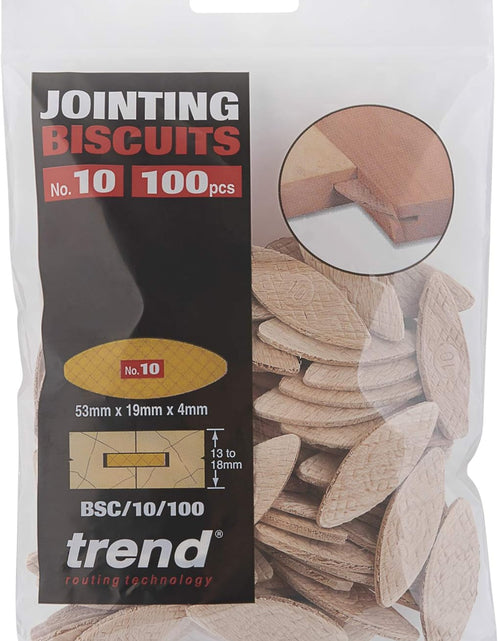 Load image into Gallery viewer, 100Pcs Beechwood Joining Biscuits (No. 10) for Woodworking, Joinery, and Furniture Framing, BSC/10/100
