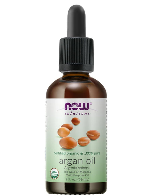 Load image into Gallery viewer, NOW Solutions, Organic Argan Oil, Certified Organic and 100% Pure, &quot;Gold of Morocco&quot; Multi-Purpose Oil, 2-Ounce
