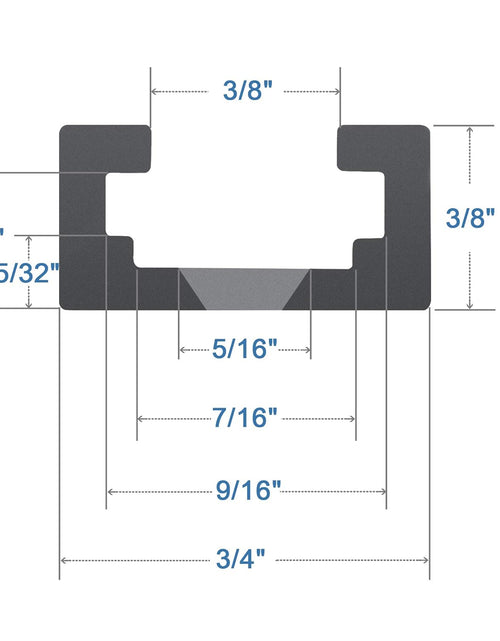 Load image into Gallery viewer, Aluminum 24&quot; T-Track for Woodworking –Double Cut Profile Universal with Predrilled Mounting Holes -Woodworking and Clamps-Fine Sandblast Black Anodized 2PK
