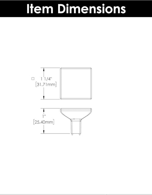 Load image into Gallery viewer, HH075341-EGN-10B Skylight Collection Pull, 1-1/4 Inch Square, Elusive Golden Nickel, 10 Count
