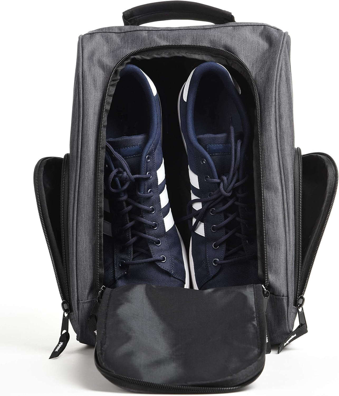 Golf Shoe Bag - Zippered Shoe Carrier Bags with Ventilation & outside Pocket for Socks, Tees, Etc.