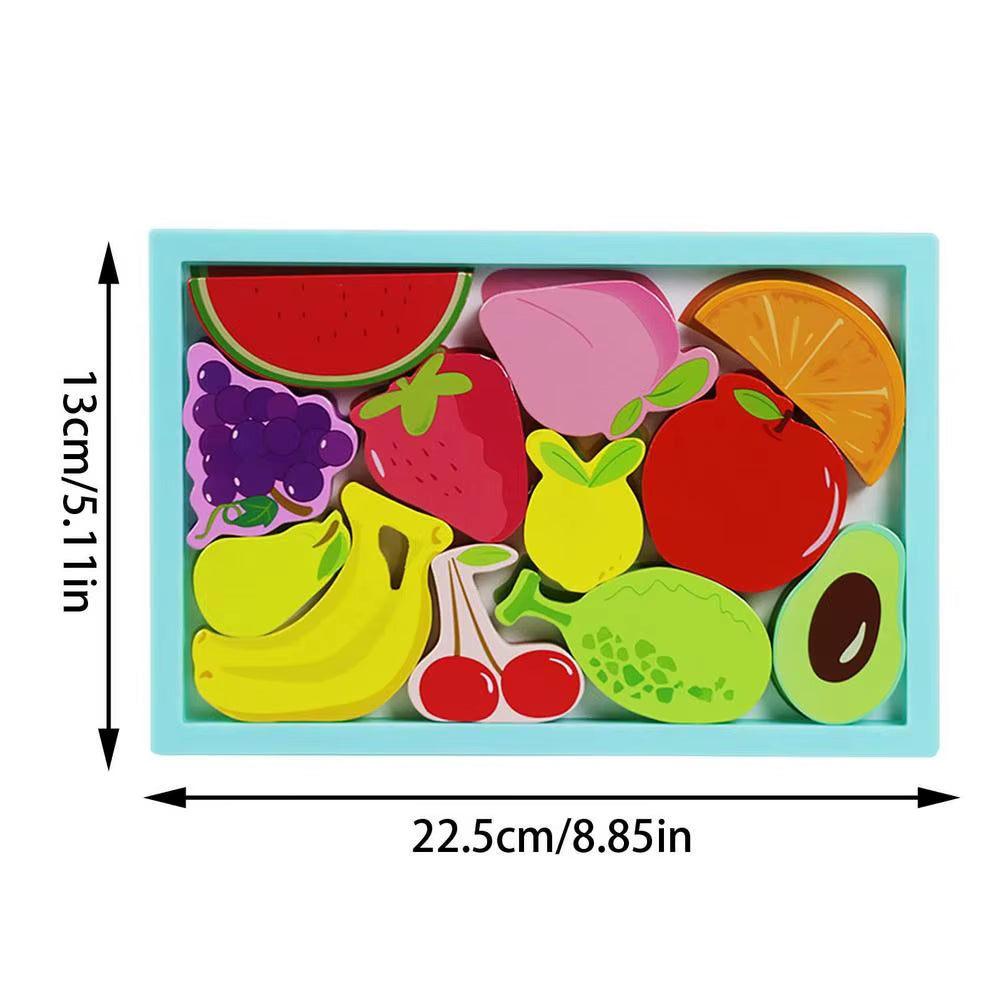 Baby Puzzles Animal Colorful 3D Wooden Animal Puzzles for Toddlers Baby Early Development and Activity Puzzles Toys Gifts For