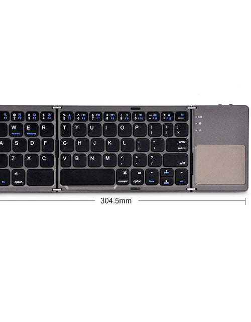 Load image into Gallery viewer, Wireless Folding Keyboard Bluetooth Keyboard with Touchpad for Windows, Android, Ios,Phone,Multi-Function Button Mini Keyboard
