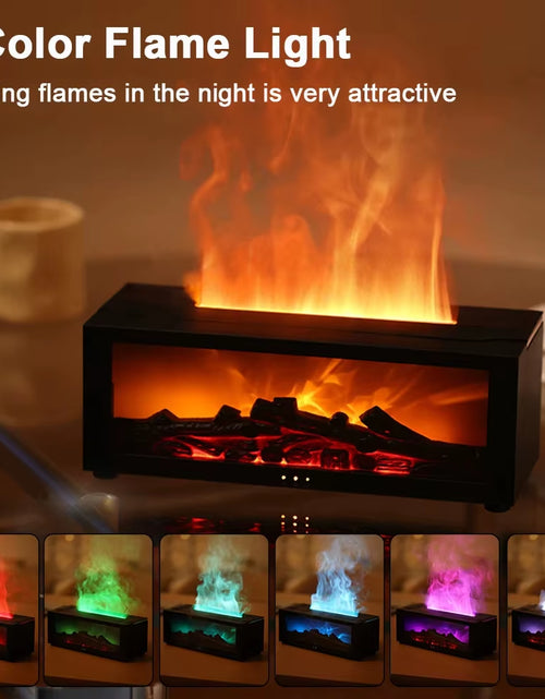 Load image into Gallery viewer, 1Pc, USB Powered Simulated Flame Diffuser, Home Fireplace Diffuser, Office and Bathroom Lighting, Holiday and Christmas Gifts
