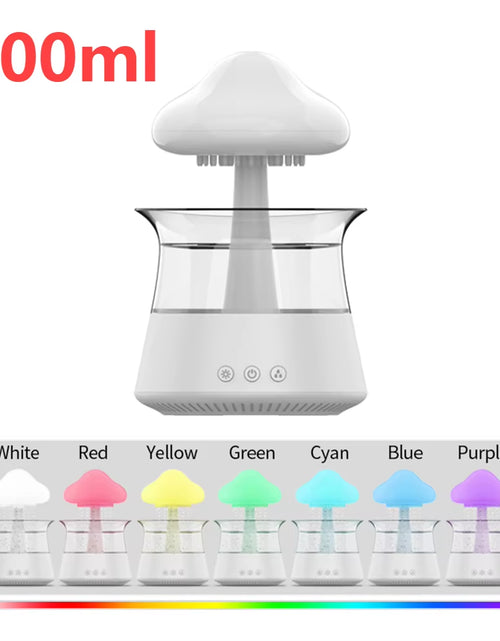 Load image into Gallery viewer, Mushroom Rain Air Humidifier Electric Aroma Diffuser Rain Cloud Smell Distributor Relax Water Drops Sounds Colorful Night Lights
