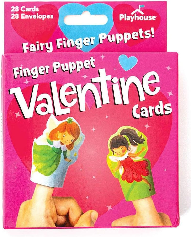 Fairy Princess Finger Puppets 28 Card Valentine Exchange Box for Kids