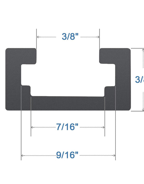 Load image into Gallery viewer, Aluminum 24&quot; T-Track for Woodworking –Double Cut Profile Universal with Predrilled Mounting Holes -Woodworking and Clamps-Fine Sandblast Black Anodized 2PK
