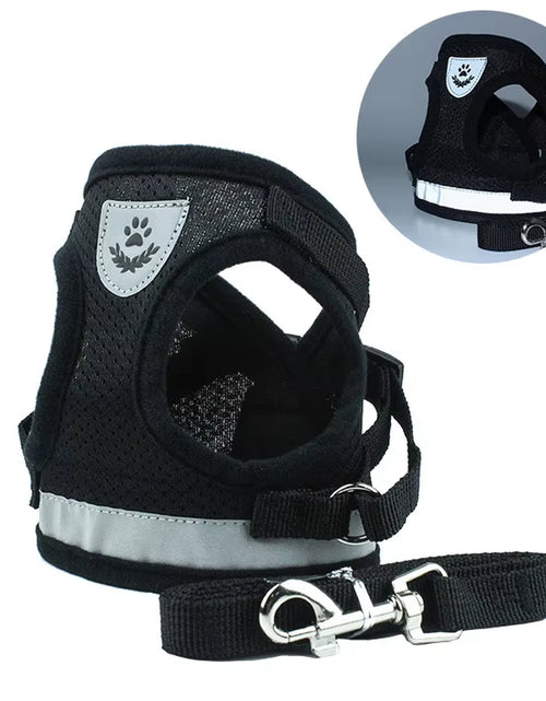 Load image into Gallery viewer, Reflective Dog Harness with Leash Adjustable Pet Harnesses Vest for Small Medium Dog Soft Outdoor Breathable Puppy Chest Strap
