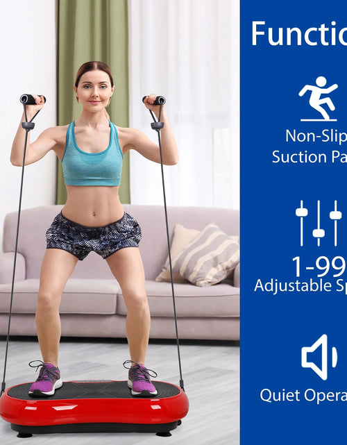 Load image into Gallery viewer, Vibration Plate Exercise Machine, Full Body Workout Home Platform W/Bluetooth White
