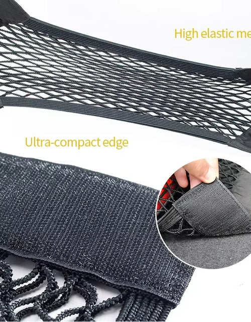 Load image into Gallery viewer, Car Back Rear Mesh Trunk Seat Elastic String Net Magic Sticker Universal Storage Bag Pocket Cage Auto Organizer Seat Back Bag
