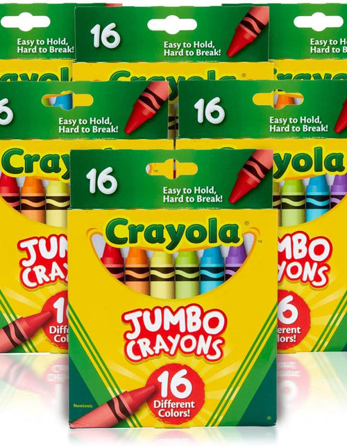 Load image into Gallery viewer, Jumbo Crayons Bulk, 6 Sets of 16 Large Crayons for Toddlers &amp; Kids, School Supplies, Gifts [Amazon Exclusive]
