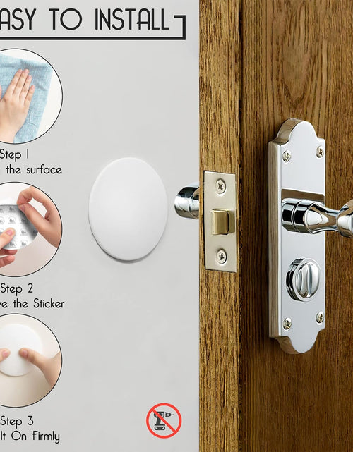 Load image into Gallery viewer, Door Stoppers - Large 3.15&quot; (4 PCS) - Door Stoppers for Wall with Strong Back Adhesive - Quiet and Shock Absorbent Silicone Wall Protectors from Door Knobs - Protects Every Wall Surface
