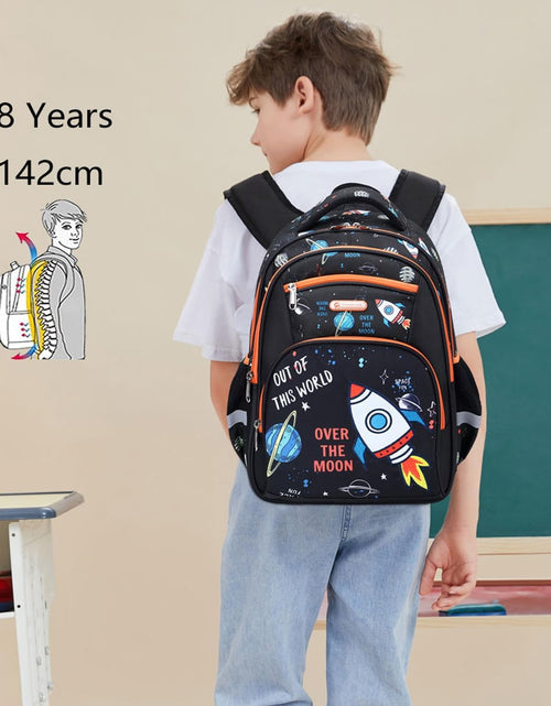 Load image into Gallery viewer, Kids Backpack, Boy16 Inch Kindergarten Elementary Preschool Multi Compartment Backpack, Chest Strap Side Pockets
