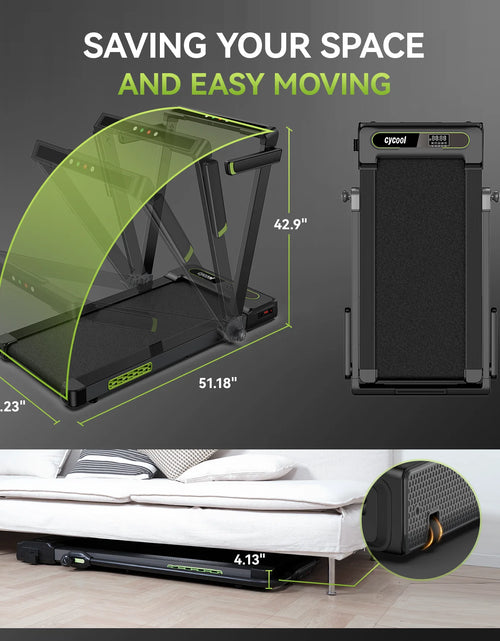 Load image into Gallery viewer, 2.5HP 2 In1 Foldable Treadmill with Display Screen Portable Walk Pad Electric Running Walking Pad for Home Fitness R46101
