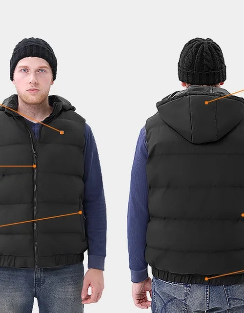 Load image into Gallery viewer, Heated Vest for Mens and Womens with 10000Mah Battery Pack, Detachable Heated Hood Heating Clothing, 3 Temperature Levels Electrically Heated Jacket, Szie XL
