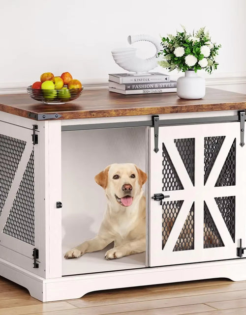 Load image into Gallery viewer, Dogs Crate Furniture, Heavy Duty Large Dogs Crate for Medium Large Dogs, XL Dog Crate Dog Kennel Indoor with Double Doors
