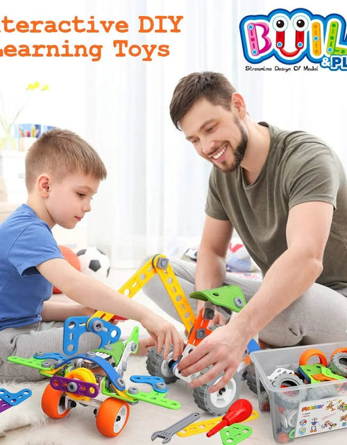 Load image into Gallery viewer, Building Blocks STEM Toys for 4 5 6 7 8+ Year Old Boys Erector Sets Kits Building Toys for Kids Age 4-8 6-8 5-7 8-10 Creative Learning Game Engineering Stem Projects Activities Gift
